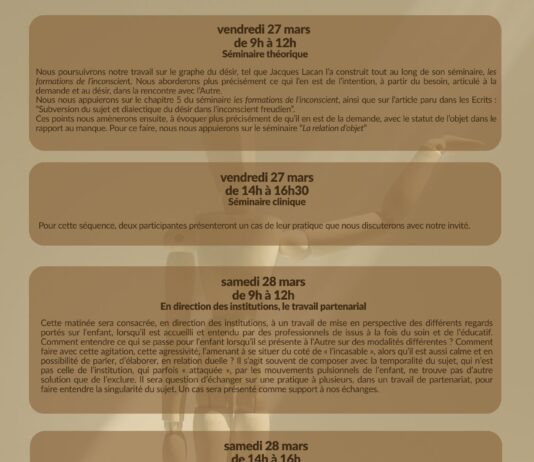 Journées de l’ACF avec Philippe Bénichou