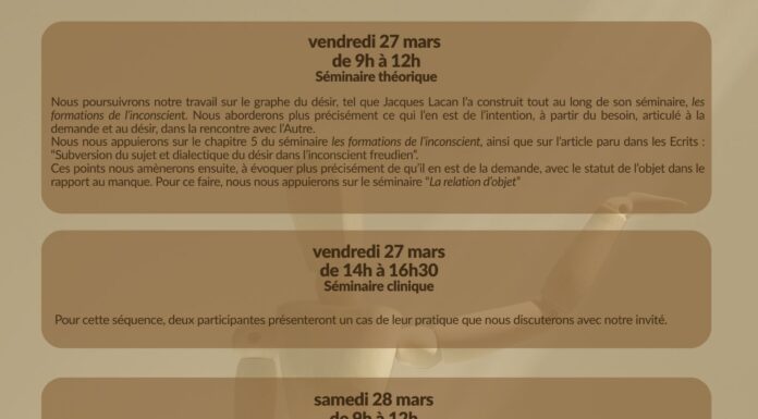 Journées de l’ACF avec Philippe Bénichou